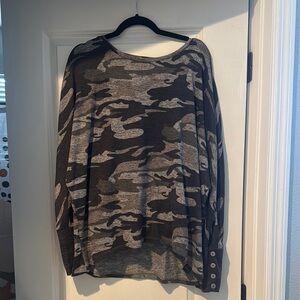 Camouflage Long Sleeve Top